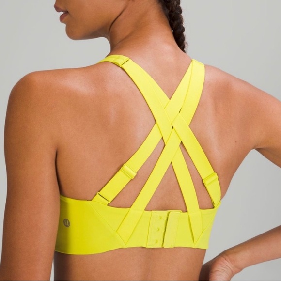 Lululemon Energy Bra-High Support neon yellow NWT plus size - Picture 5 of 5